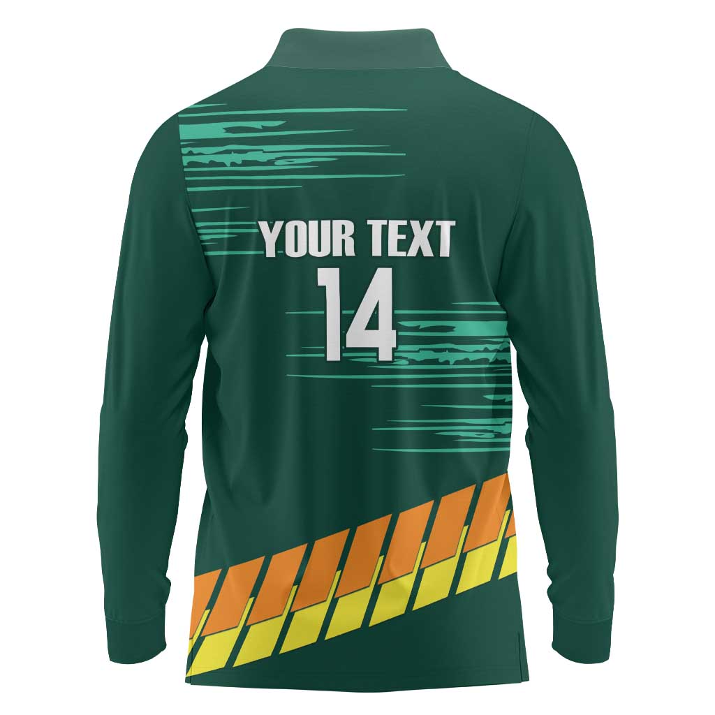 Custom Guernsey Cricket Long Sleeve Polo Shirt Go Champions - Wonder Print Shop
