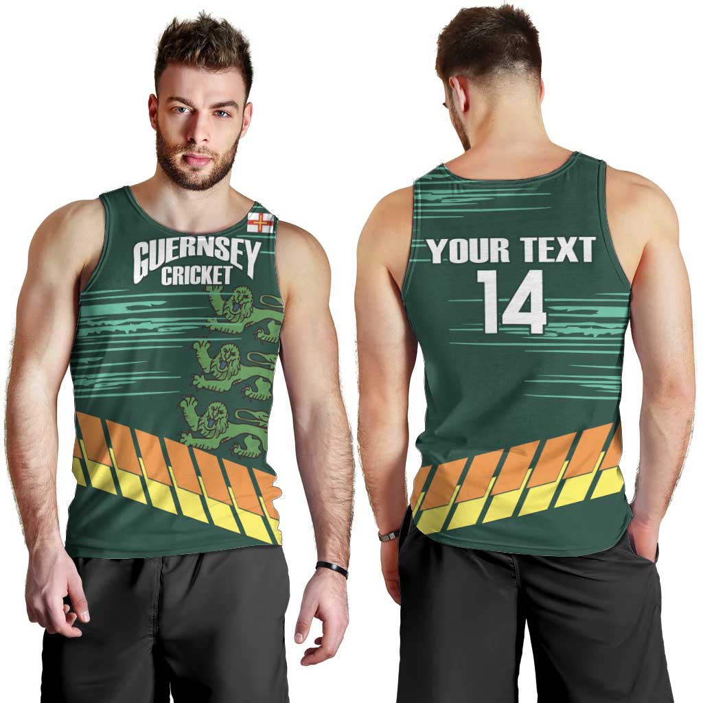 Custom Guernsey Cricket Men Tank Top Go Champions - Wonder Print Shop