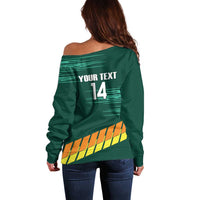 Custom Guernsey Cricket Off Shoulder Sweater Go Champions - Wonder Print Shop