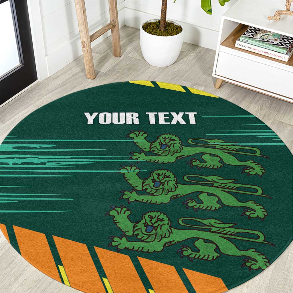 Custom Guernsey Cricket Round Carpet Go Champions - Wonder Print Shop