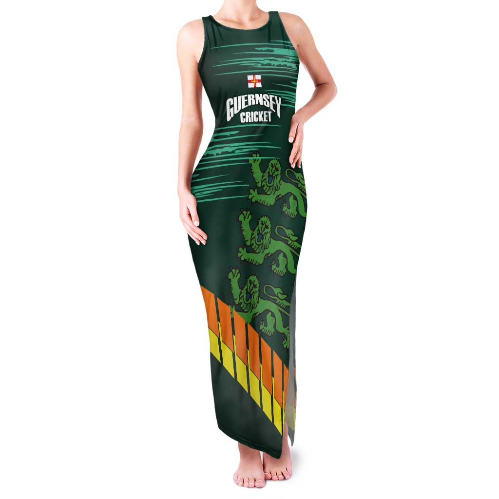 Custom Guernsey Cricket Tank Maxi Dress Go Champions - Wonder Print Shop