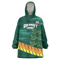 Custom Guernsey Cricket Wearable Blanket Hoodie Go Champions - Wonder Print Shop