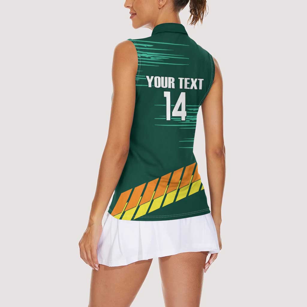 Custom Guernsey Cricket Women Sleeveless Polo Shirt Go Champions - Wonder Print Shop