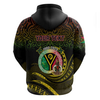 Personalised Vanuatu Hoodie Yumi 43 Hapi Independens Dei Black Version - Wonder Print Shop