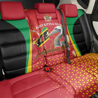 Saint Kitts and Nevis Back Car Seat Cover Pelican 42nd Independence Anniversary - Wonder Print Shop