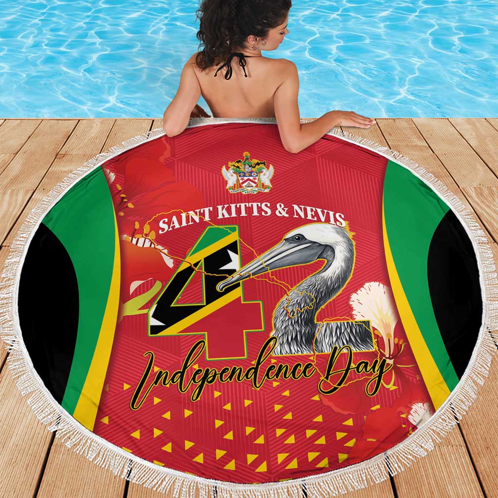 Saint Kitts and Nevis Beach Blanket Pelican 42nd Independence Anniversary - Wonder Print Shop
