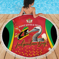 Saint Kitts and Nevis Beach Blanket Pelican 42nd Independence Anniversary - Wonder Print Shop