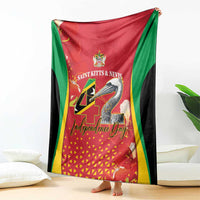 Saint Kitts and Nevis Blanket Pelican 42nd Independence Anniversary - Wonder Print Shop