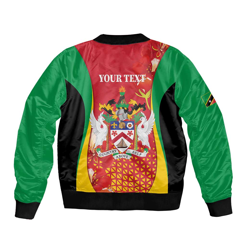Personalized Saint Kitts and Nevis Bomber Jacket Pelican 42nd Independence Anniversary - Wonder Print Shop