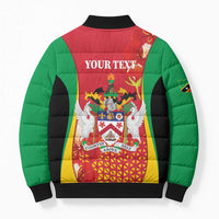 Personalized Saint Kitts and Nevis Bomber Puffer Jacket Pelican 42nd Independence Anniversary - Wonder Print Shop