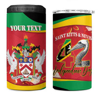 Personalized Saint Kitts and Nevis 4 in 1 Can Cooler Tumbler Pelican 42nd Independence Anniversary - Wonder Print Shop
