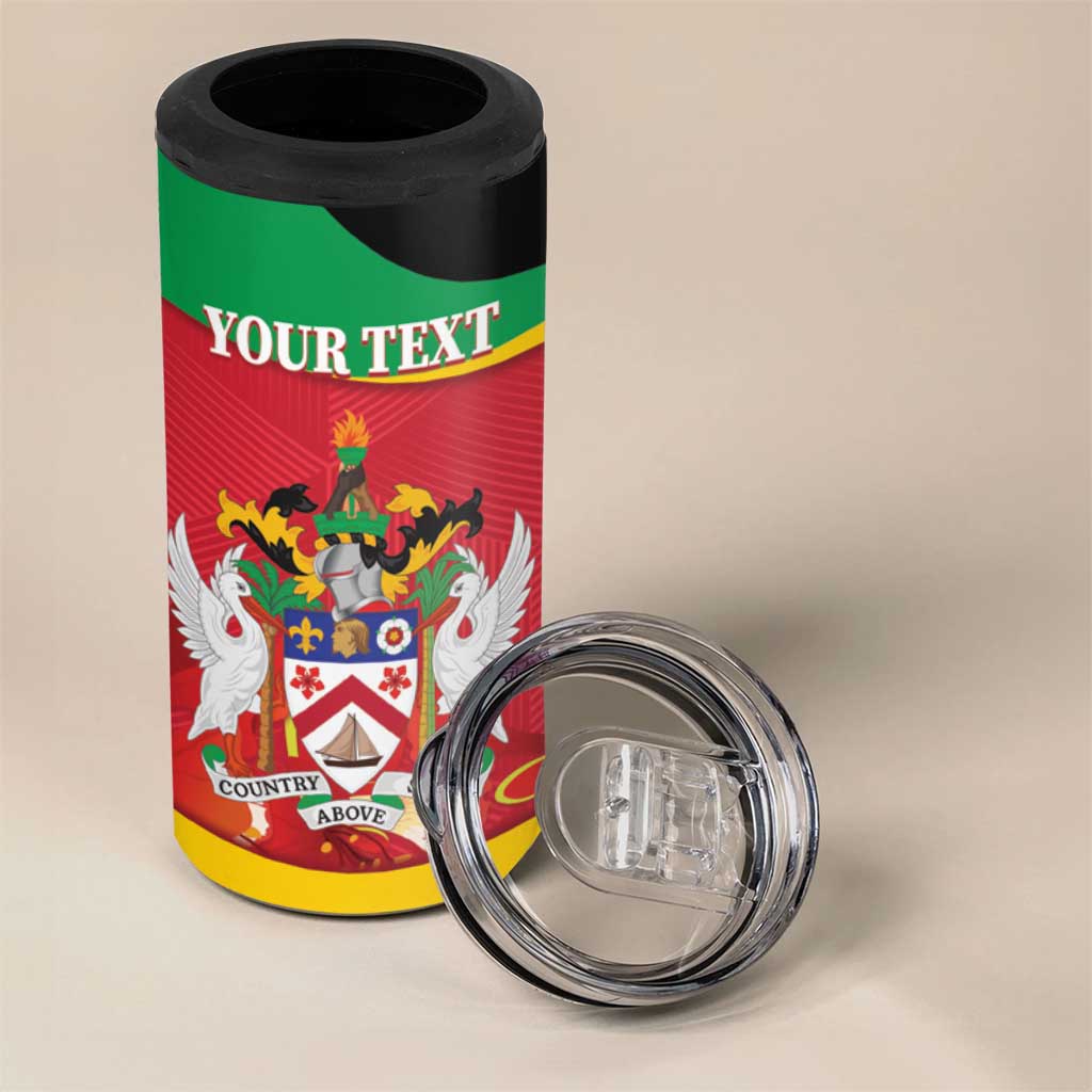 Personalized Saint Kitts and Nevis 4 in 1 Can Cooler Tumbler Pelican 42nd Independence Anniversary - Wonder Print Shop