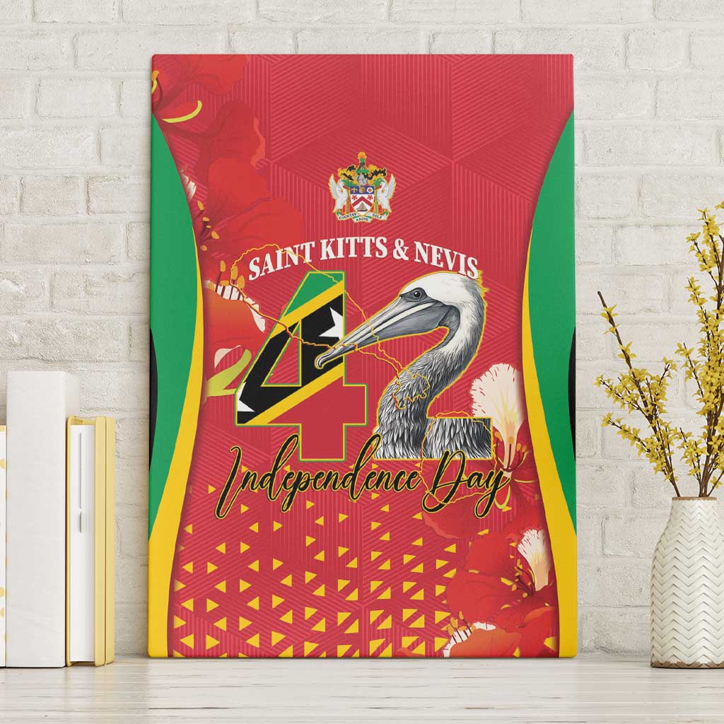 Saint Kitts and Nevis Canvas Wall Art Pelican 42nd Independence Anniversary - Wonder Print Shop
