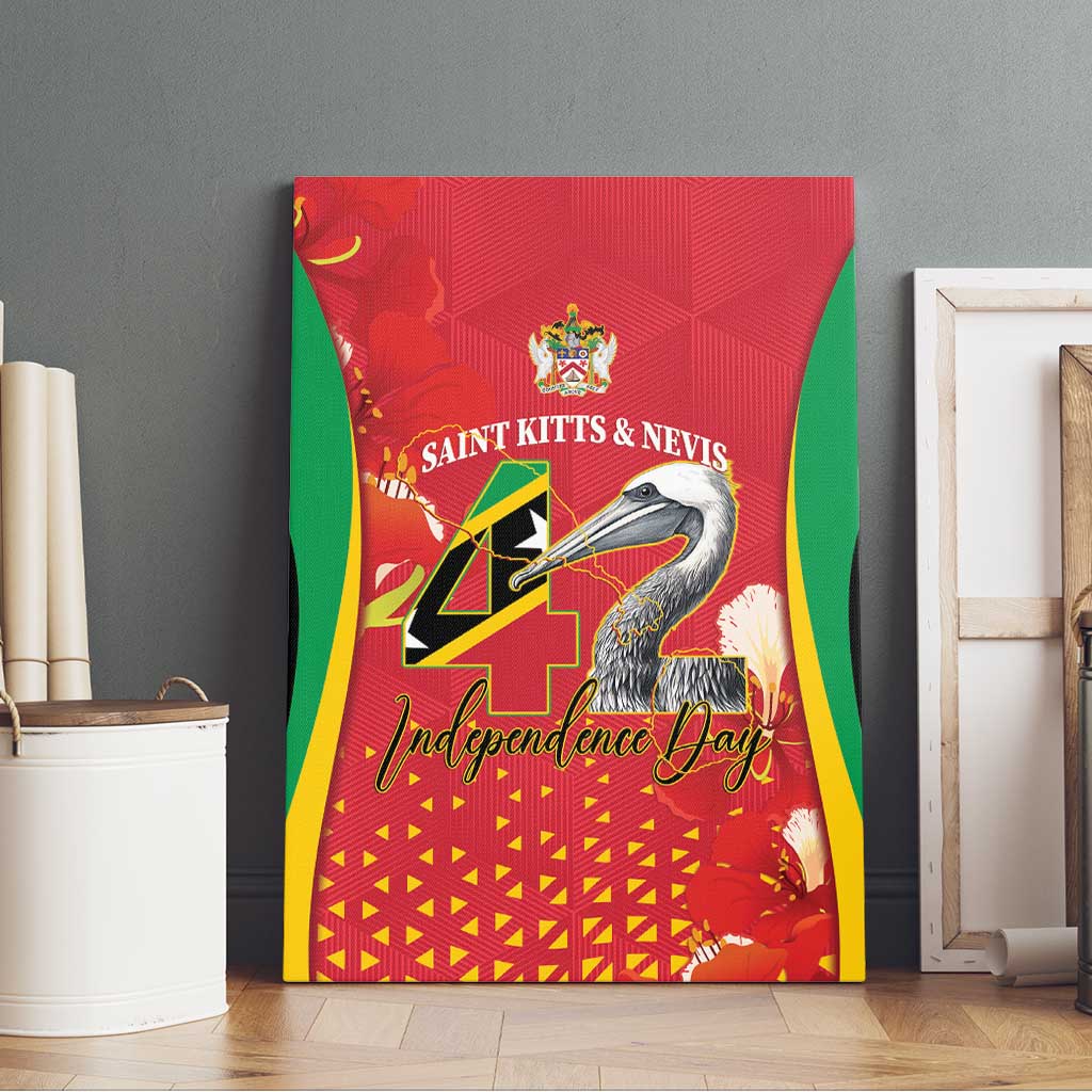 Saint Kitts and Nevis Canvas Wall Art Pelican 42nd Independence Anniversary - Wonder Print Shop