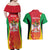 Personalized Saint Kitts and Nevis Couples Matching Off Shoulder Maxi Dress and Hawaiian Shirt Pelican 42nd Independence Anniversary - Wonder Print Shop