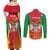 Personalized Saint Kitts and Nevis Couples Matching Off Shoulder Maxi Dress and Long Sleeve Button Shirt Pelican 42nd Independence Anniversary - Wonder Print Shop