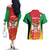 Personalized Saint Kitts and Nevis Couples Matching Off The Shoulder Long Sleeve Dress and Hawaiian Shirt Pelican 42nd Independence Anniversary - Wonder Print Shop