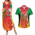Personalized Saint Kitts and Nevis Couples Matching Summer Maxi Dress and Hawaiian Shirt Pelican 42nd Independence Anniversary - Wonder Print Shop