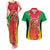 Personalized Saint Kitts and Nevis Couples Matching Tank Maxi Dress and Hawaiian Shirt Pelican 42nd Independence Anniversary - Wonder Print Shop