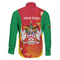 Personalized Saint Kitts and Nevis Family Matching Long Sleeve Bodycon Dress and Hawaiian Shirt Pelican 42nd Independence Anniversary - Wonder Print Shop