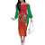 Personalized Saint Kitts and Nevis Family Matching Off The Shoulder Long Sleeve Dress and Hawaiian Shirt Pelican 42nd Independence Anniversary - Wonder Print Shop