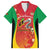 Personalized Saint Kitts and Nevis Family Matching Off Shoulder Short Dress and Hawaiian Shirt Pelican 42nd Independence Anniversary - Wonder Print Shop