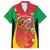 Personalized Saint Kitts and Nevis Family Matching Short Sleeve Bodycon Dress and Hawaiian Shirt Pelican 42nd Independence Anniversary - Wonder Print Shop