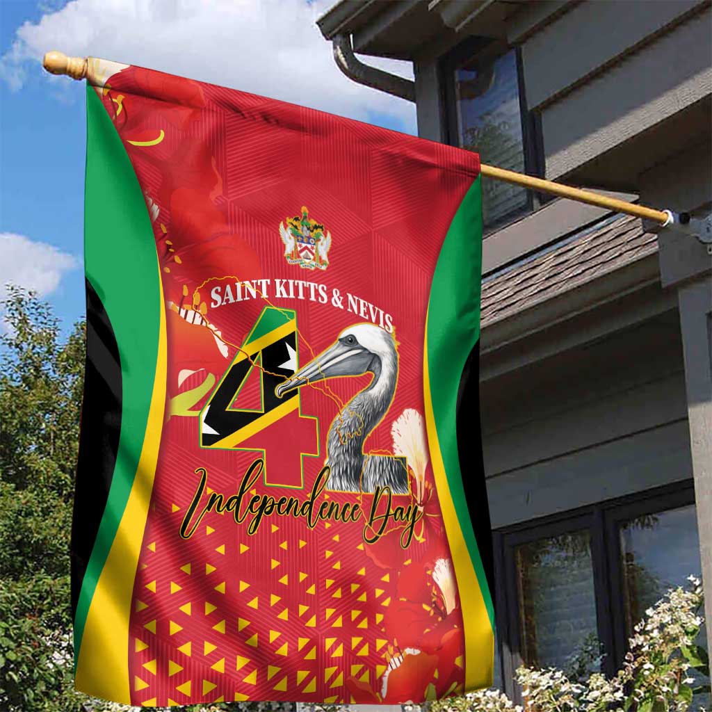 Saint Kitts and Nevis Garden Flag Pelican 42nd Independence Anniversary - Wonder Print Shop