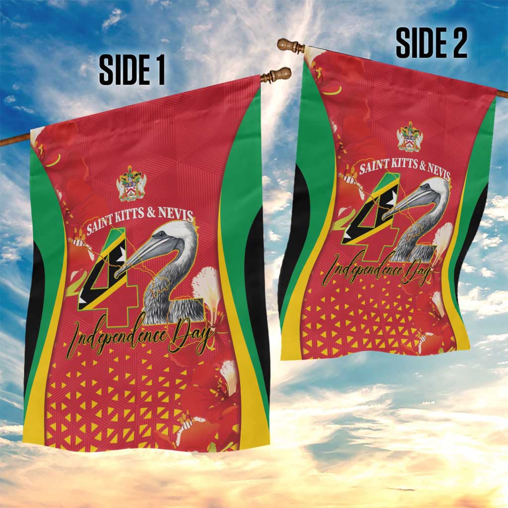 Saint Kitts and Nevis Garden Flag Pelican 42nd Independence Anniversary - Wonder Print Shop