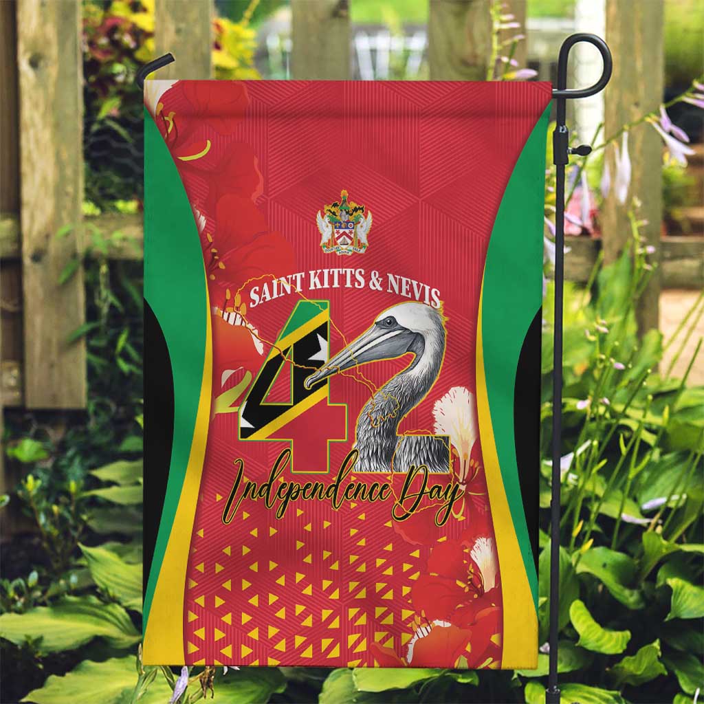 Saint Kitts and Nevis Garden Flag Pelican 42nd Independence Anniversary - Wonder Print Shop