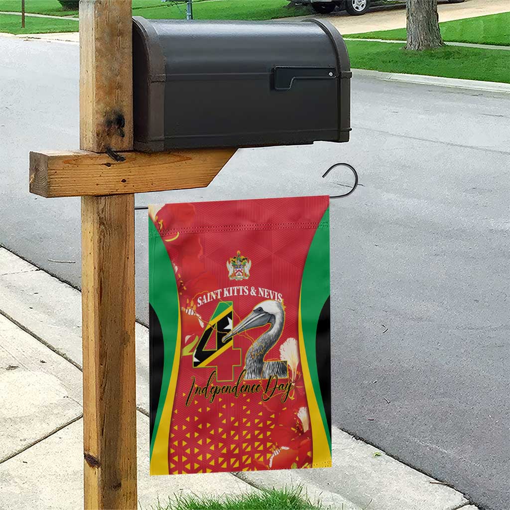 Saint Kitts and Nevis Garden Flag Pelican 42nd Independence Anniversary - Wonder Print Shop