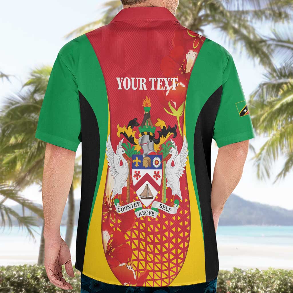 Personalized Saint Kitts and Nevis Hawaiian Shirt Pelican 42nd Independence Anniversary - Wonder Print Shop