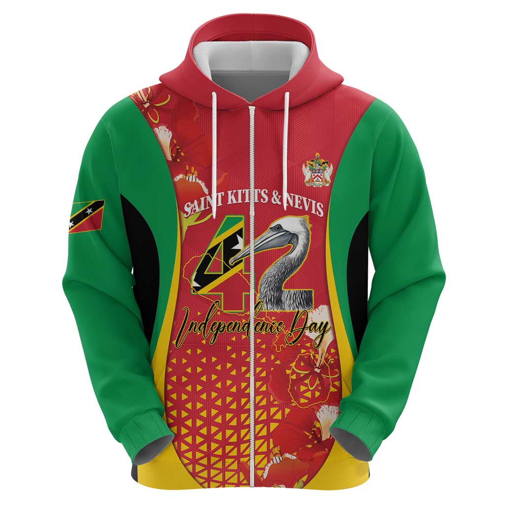 Personalized Saint Kitts and Nevis Hoodie Pelican 42nd Independence Anniversary - Wonder Print Shop