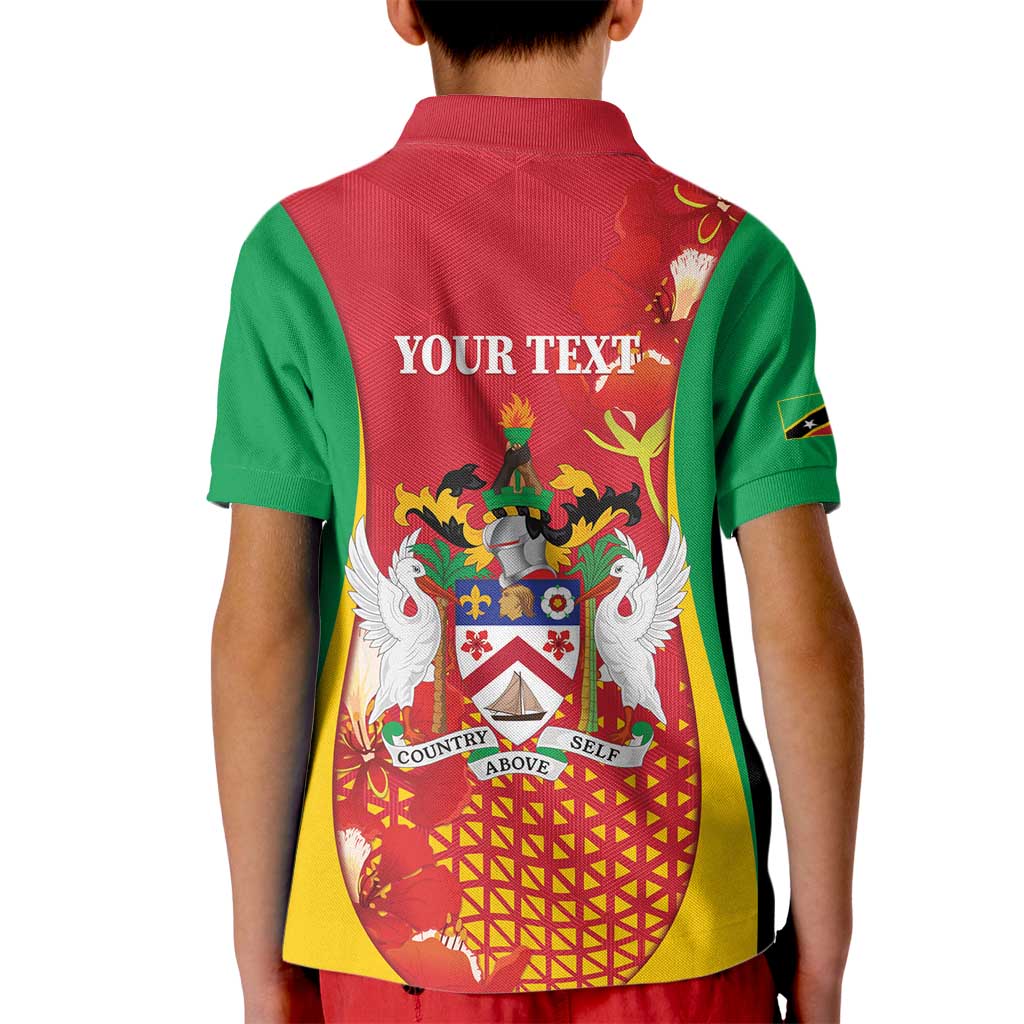 Personalized Saint Kitts and Nevis Kid Polo Shirt Pelican 42nd Independence Anniversary - Wonder Print Shop