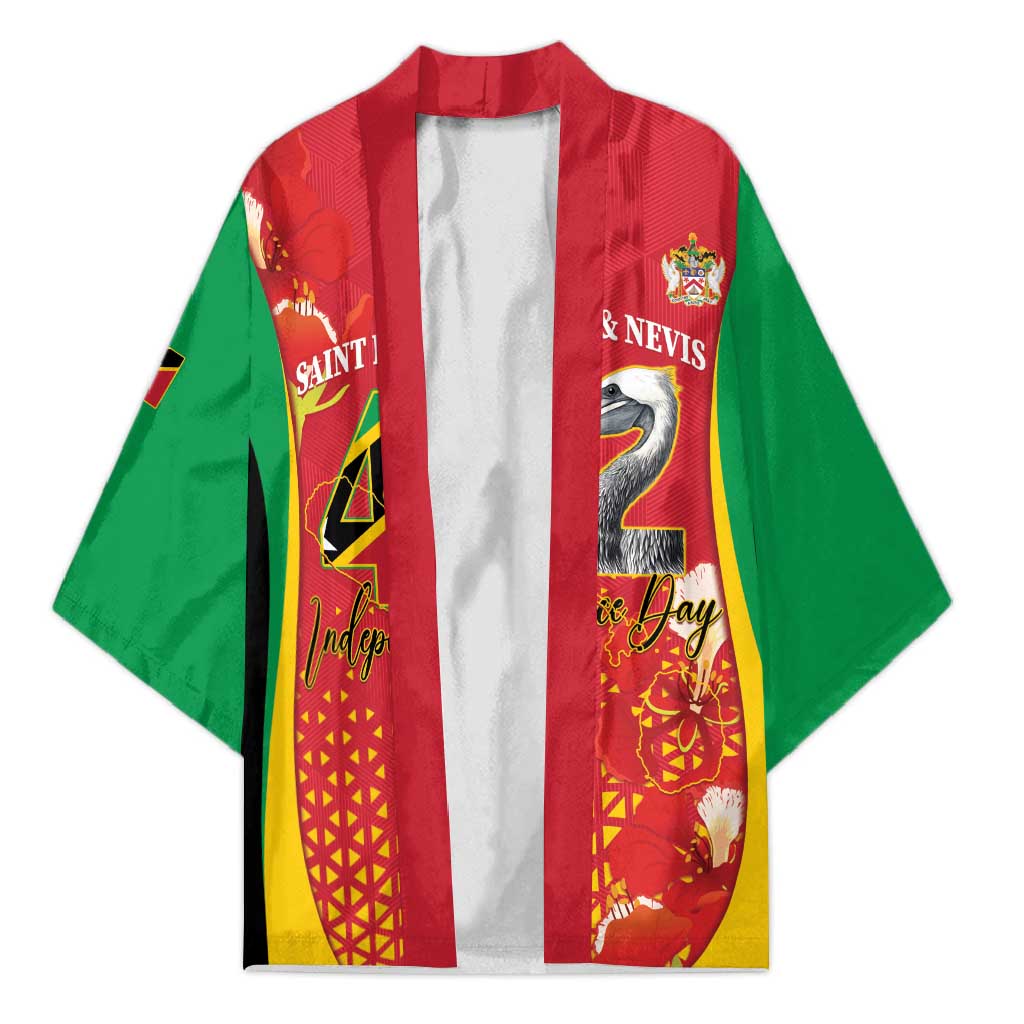 Personalized Saint Kitts and Nevis Kimono Pelican 42nd Independence Anniversary - Wonder Print Shop