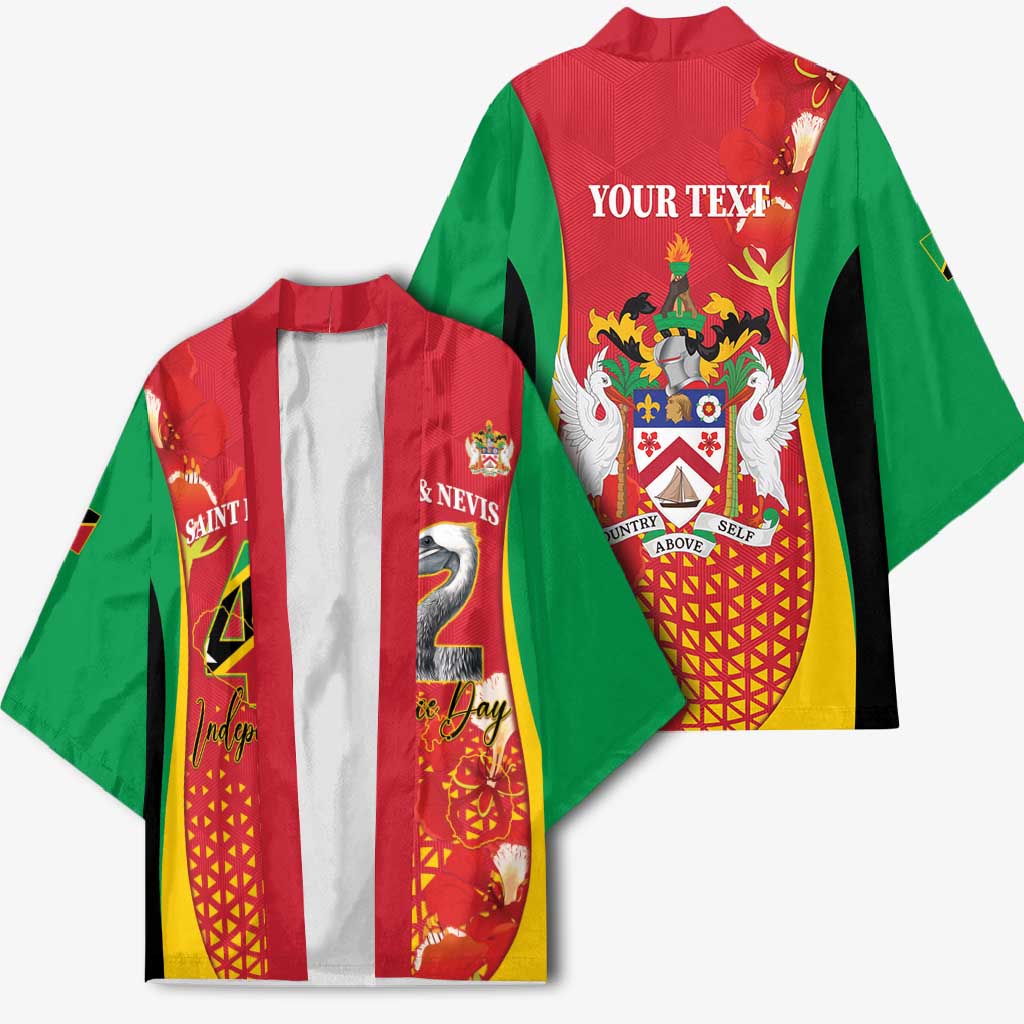 Personalized Saint Kitts and Nevis Kimono Pelican 42nd Independence Anniversary - Wonder Print Shop