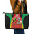 Saint Kitts and Nevis Leather Tote Bag Pelican 42nd Independence Anniversary - Wonder Print Shop