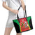 Saint Kitts and Nevis Leather Tote Bag Pelican 42nd Independence Anniversary - Wonder Print Shop