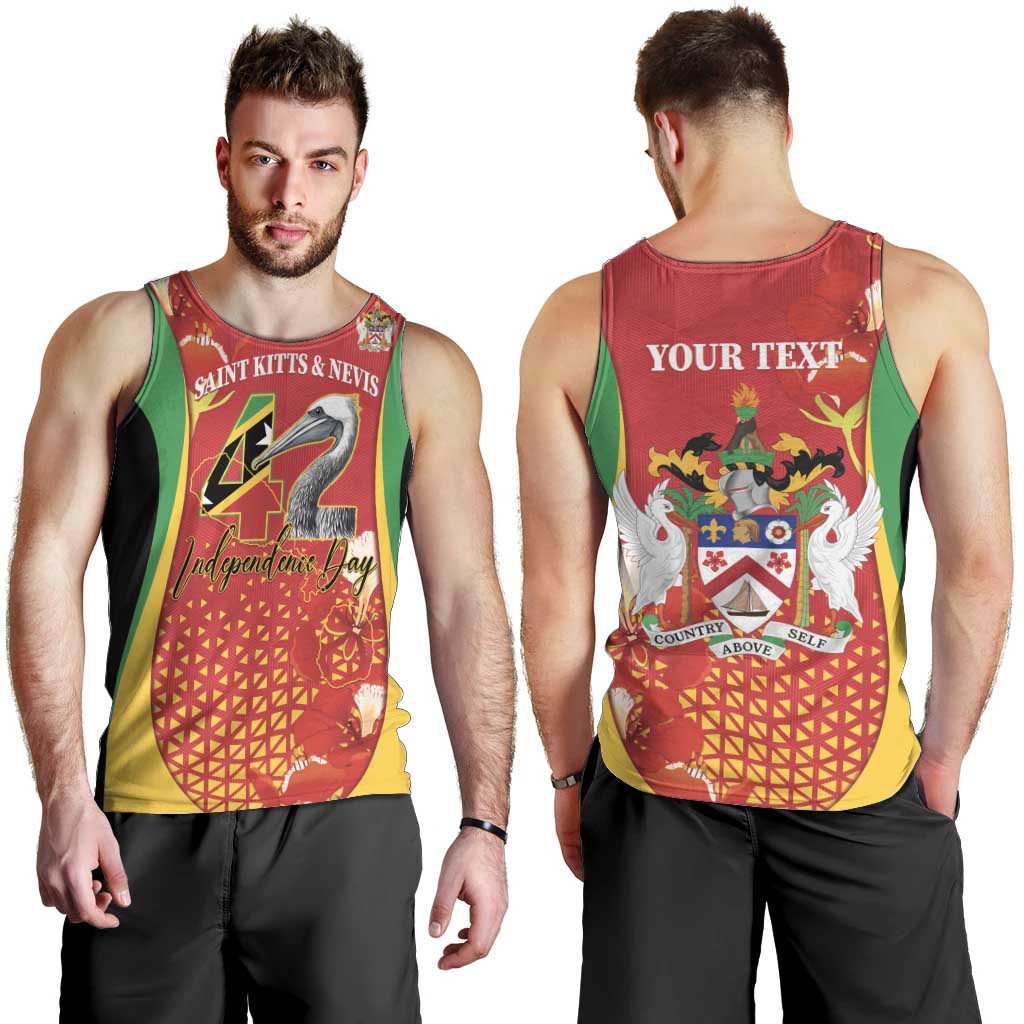 Personalized Saint Kitts and Nevis Men Tank Top Pelican 42nd Independence Anniversary - Wonder Print Shop