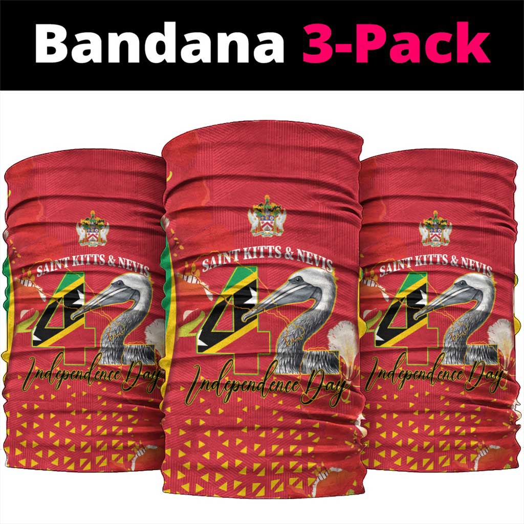 Saint Kitts and Nevis Neck Gaiter Pelican 42nd Independence Anniversary - Wonder Print Shop