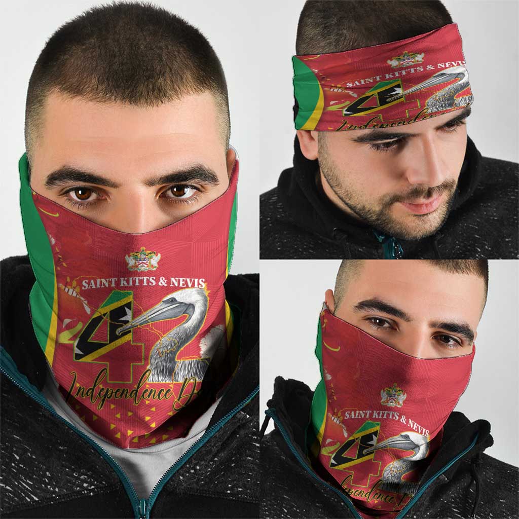 Saint Kitts and Nevis Neck Gaiter Pelican 42nd Independence Anniversary - Wonder Print Shop