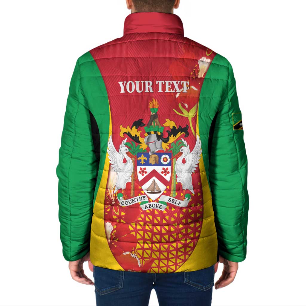 Personalized Saint Kitts and Nevis Padded Jacket Pelican 42nd Independence Anniversary - Wonder Print Shop