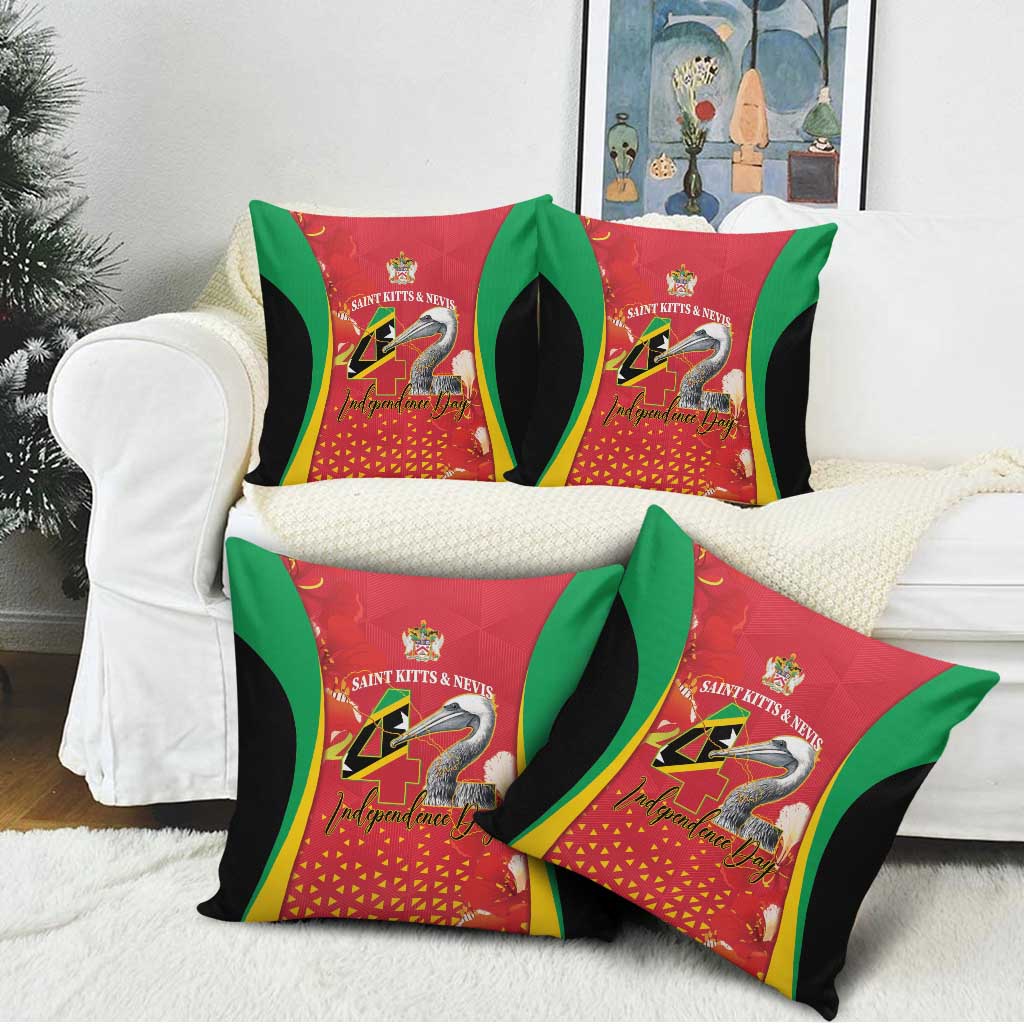 Saint Kitts and Nevis Pillow Cover Pelican 42nd Independence Anniversary - Wonder Print Shop