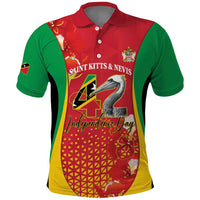 Personalized Saint Kitts and Nevis Polo Shirt Pelican 42nd Independence Anniversary - Wonder Print Shop