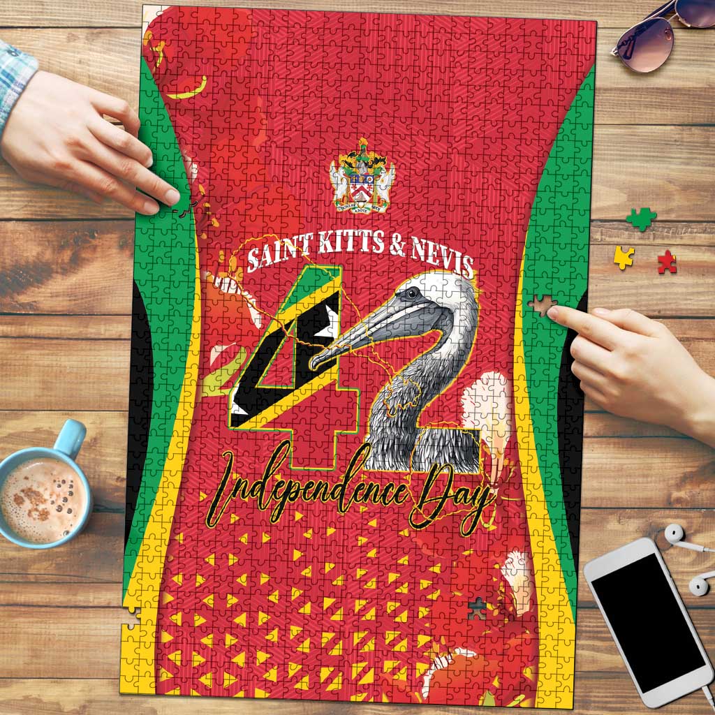 Saint Kitts and Nevis Puzzle Pelican 42nd Independence Anniversary - Wonder Print Shop