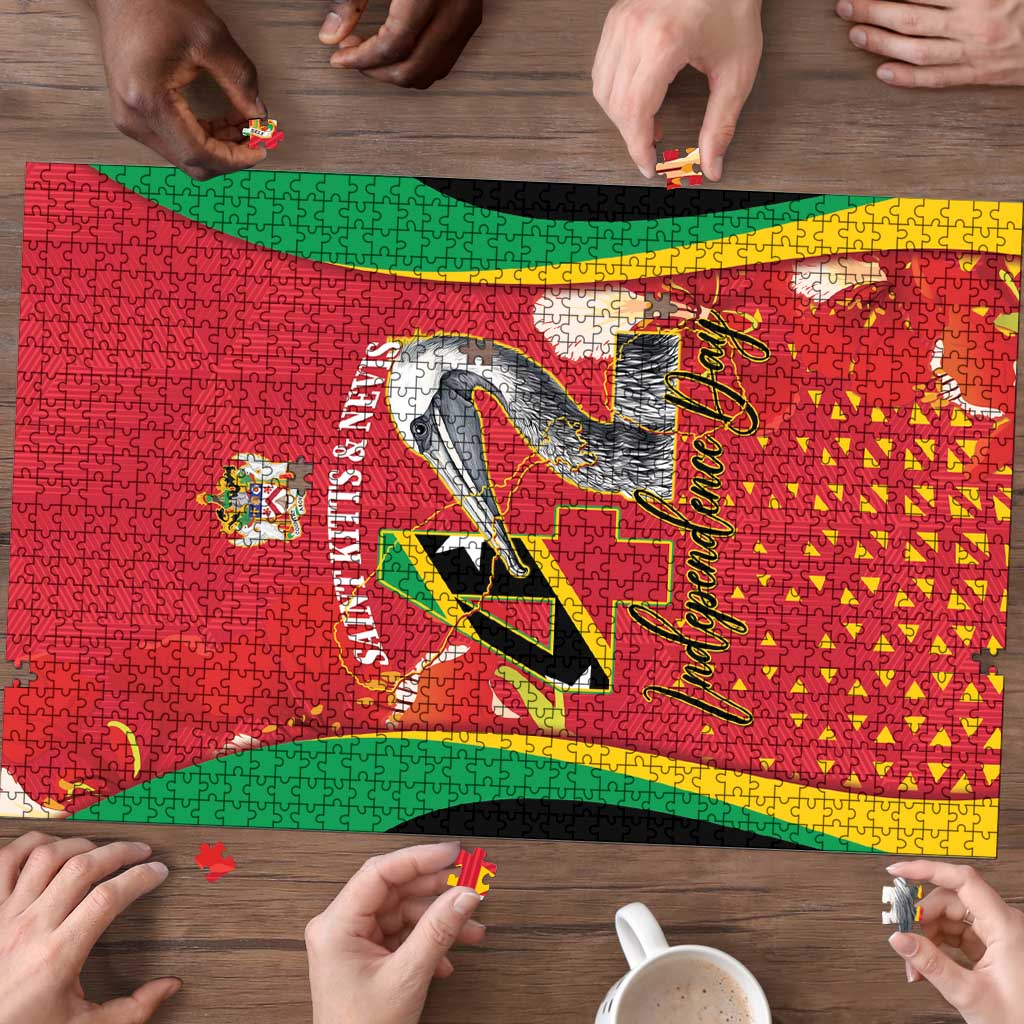 Saint Kitts and Nevis Puzzle Pelican 42nd Independence Anniversary - Wonder Print Shop