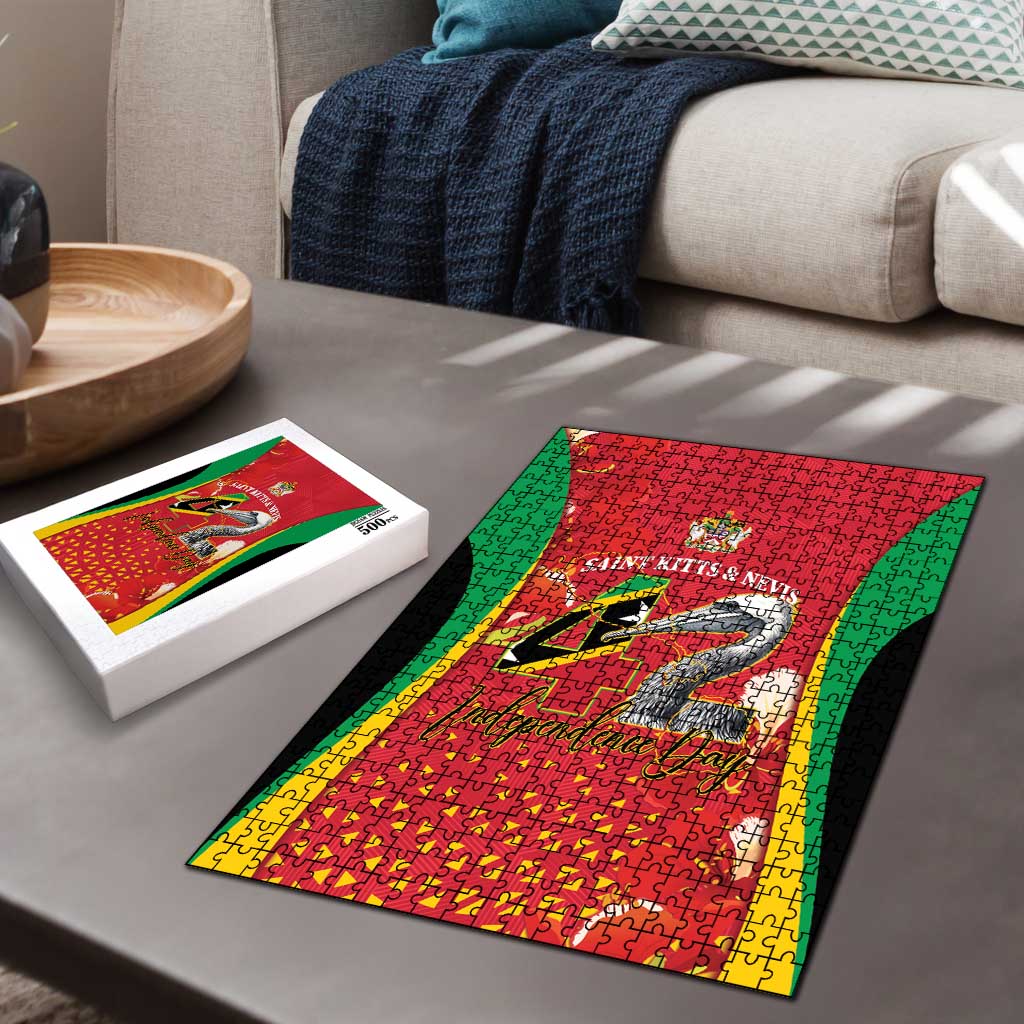 Saint Kitts and Nevis Puzzle Pelican 42nd Independence Anniversary - Wonder Print Shop