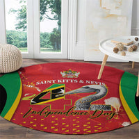 Saint Kitts and Nevis Round Carpet Pelican 42nd Independence Anniversary - Wonder Print Shop