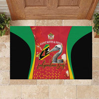 Saint Kitts and Nevis Rubber Doormat Pelican 42nd Independence Anniversary - Wonder Print Shop