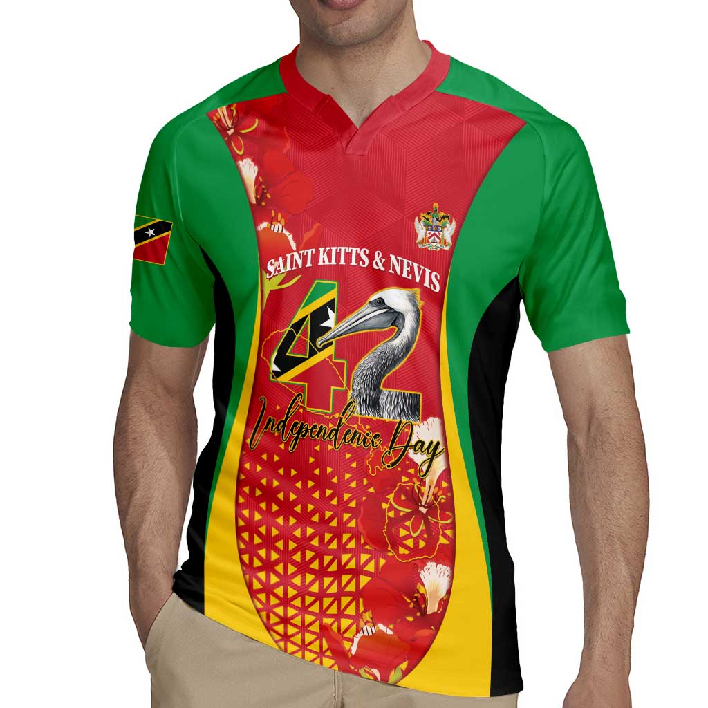 Personalized Saint Kitts and Nevis Rugby Jersey Pelican 42nd Independence Anniversary - Wonder Print Shop